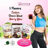 Glowming Shape Detox Coffee Shape Berry Glow Choco Blast Milky Mango Matcha Flavor Fest Pure Collage