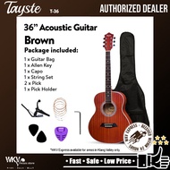 Tayste T36 inch High Quality Acoustic Guitar Package (COMBO Set/ Gitar Akustik/ Standard/ Cutaway/ Gitar Kapok)