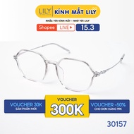 LILYEYEWEAR polygonal eyeglass frames made of high quality plastic, modern design, fashionable color