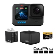 【GoPro】 HERO12 Black 大滿足套組 (HERO12單機+Enduro雙座充+雙電池+128G記憶卡)