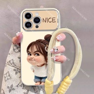 IPhone 16 15 14 13 12 11 Pro Max 7 8 Plus XR XS Max 3D Anti-Fall Soft Strap Case for RL6DSC489