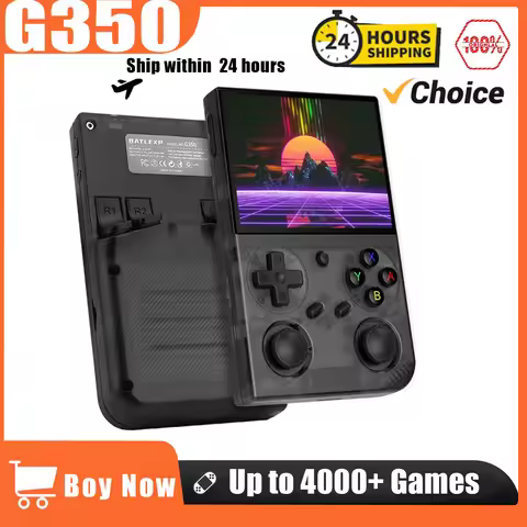 BATLEXP G350 Retro Handheld Game Console 3.5'' IPS Screen Linux System Dual Joystick Vibration Motor