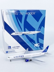 1: 400 United Airlines B767-400ER Airliner N77066 Aircraft Model Alloy Collection NG