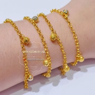 EMAS 375 RANTAI TANGAN BUDAK 375 GOLD BRACELET T107C