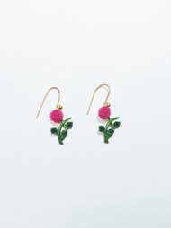 手繪耳環 - 玫瑰花