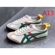 Pc1m  Onitsuka Tigre Mexico 66 Leather Shoes for Men and Women Zipper Tiger Style White Green Red Okba VE7Y 3