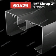 aluminium kusen m skrup 3" - profile 60429 alexindo
