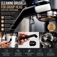Cleaning brush for group head coffee machine