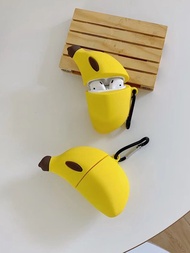 有趣的霓虹1入組3d香蕉設計耳機保護套,適用於airpods,不包括airpods,卡哇伊風格