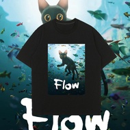 Flow Movie Color Print T-Shirt Fashion Cotton Fabric S-5XL