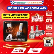 Aozoom A45 LED Car Motorcycle Foot Bulb H4, H1,H7, H11, 9005, 9006, 9012 45W Genuine SMEV Color