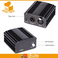 48V Phantom Power Adapter XLR Cable for Condenser Microphone Studio Recording Phantom Power