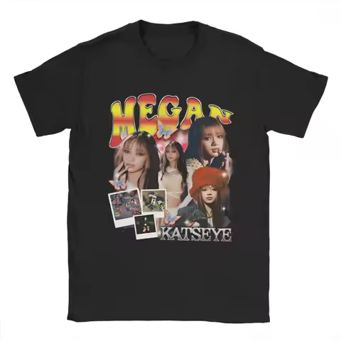 Megan Katseye Gnarly T-Shirt Men Cotton Clothing Novelty Soft is Strong Album O-neck Short Sleeve