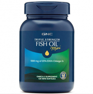 GNC - 3倍超級魚油 120粒迷你膠囊裝 心腦血管關節健康 平行進口 (參考效期:010/2026)