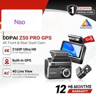 [GPS VERSION] DDPAI Z50 Pro 4K GPS Front & Rear Super Capacitor Dash Cam with 4G Connectivity & ADAS