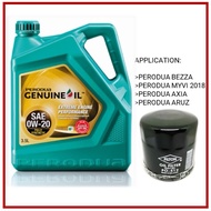 (ORIGINAL) PERODUA ENGINE OIL FULLY SYNTHETIC 0w-20