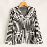 Áo Khoác Kẻ Caro Dài Tay Thường Ngày Mùa Xuân 2025 Cổ Bẻ Trẻ Trung Năng Động Phong Cách Hàn Quốc Mới