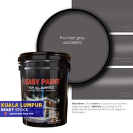 18 Liter - THUNDER GREY DD038803, Easy Paint All Surface for interior & exterior wall, wood and stee