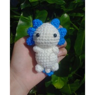 GANTUNGAN Axolotl crochet Keychain | Axolotl shaped knitted keychain | Knitted Doll | Knitted hanger