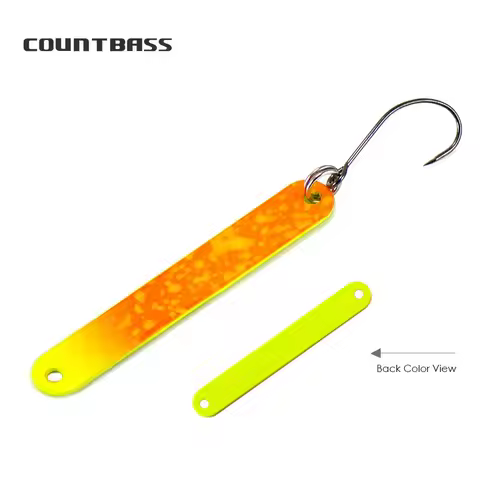 COUNTBASS Casting Spoon with Barbless Single Hook Salmon Trout Pike Bass Metal Brass Fishing Lures 1