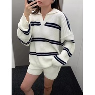 Women's Fall Korean Sweater & Shorts Set 250905