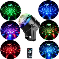 3W RGB LED Stage Lights Sound Activated Rotating Disco Ball Party Lights Strobe Light for Christmas 