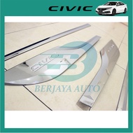 Honda Civic 10th Gen 2016-2020 Side Door Moulding Chrome With Logo  Berjaya Auto Aksesori Kereta
