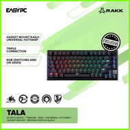 ●  ◷ ◺ EasyPC| RAKK TALA 81 Keys Trimode wireless mechanical Keyboard| RGB | Black and White