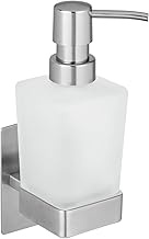 WENKO Turbo-Loc Genova Matte Soap Dispenser, Dispenser for 200 ml Liquid Soap for Attaching No Drill