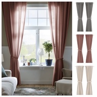 IKEA LENDA Curtains with tie-backs, 1 pair, 140x250 cm/Langsir BERPENGIKAT Sepasang