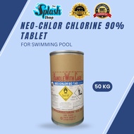 SPLASH :  NEO CHLOR Chlorine 90% Tablet For Swimming Pool - 50KG