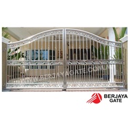 【PRE-ORDER MDSG 58】10x5.5ft Main Double Swing Gate / Pintu Pagar / Stainless Steel 304 / Aluminium / Klang Valley / KL