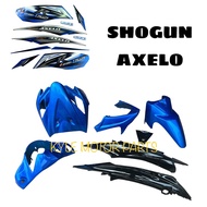 SUZUKI SHOGUN AXELO BODY COVER SET WITH STICKER BLUE ORIGINAL 100%