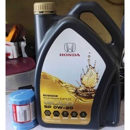100% ORIGINAL HONDA ENGINE OIL 0W30 / 0W20 / 5W30 / 10W30 + ORIGINAL HONDA OIL FILTER