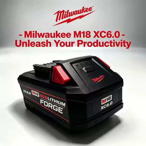 Original Milwaukee Battery 12Ah 12000mAh Rechargeable Tool Battery Compatible with Milwaukee Tool 18