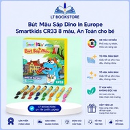 [2/5]Dino In Europe Smartkids CR33 Wax Crayons Box 8 colors for Children, Safe EN71 Standard, Smooth