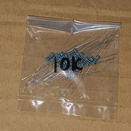 R 10K Ohm 0.25W 1 Percent Metal Film Resistor 10 K Kilo Ohm MetalFilm 0.25 Watt 20 Pcs