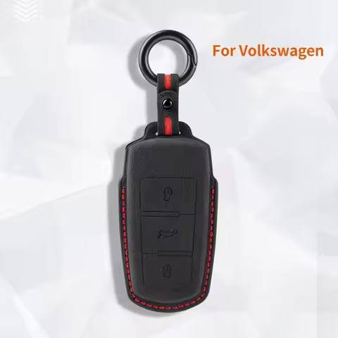 For Volkswagen VW Passat CC 3C B5 B6 B7 B7L R36 Leather Maogotan Suede Remote Car Key Case Protector