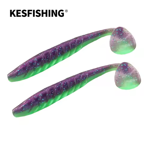 KESFISHING Pesca Fishing Lure Ripple Shad 4 inch4.7g 5 inch9g Isca Artificial Silicone Bait Shrimp S