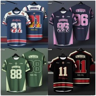 UNIQUE NATION STREETWEAR JERSEY DESIGN NUMBERIC PRINTED XS-4XL BAJU ROUND-NECK KASUAL SIMPLE KAIN JE