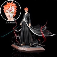 Bleach Black Ichigo Anime Figure Collectible Toy Doll Static PVC Material In-Stock Bleach Series Ble