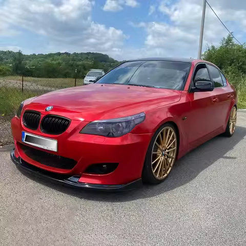 Gloss Black Car Front Bumper Lip Splitter For BMW 5 Series E60 E61 525i 530i 535i Standard M Packet 