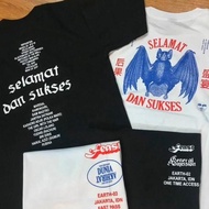 Kaos T-Shirt Band Kaos Band Feast - Selamat Dan Sukses Kelelawar Tshirt Band Local Feast Cotton Comb