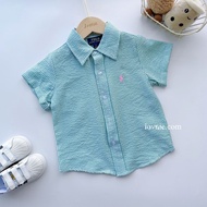 L8677_38 拉夫绿白条纹衬衫 RL Baby Boy Top/Shirt