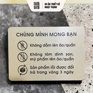 CLOTHING SHOP RULE TABLE • SHOP RULE TABLE • GOLD ALUMINUM