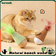 SERENDI Interactive Cat Toy, Non-toxic Feather Tumbler Wobbler Toys, Creative Wobbler Design Bite-re