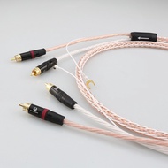 8TC Single Crystal Copper LP Vinyl Singinging Arm Signal Cable HiFi Fever Audio Power Amplifier Viny