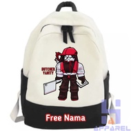 CHILDREN'S BACKPACK WITH BUTCHER VANITY ROBLOX CHARACTER FORSAKEN FREE NAME