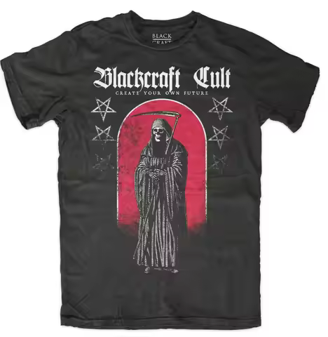 Blackcraft Cult Red Grim Reaper Gothic Punk Satanic Pentagrams T Shirt MT002RDR