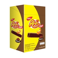 Nabati Ahh Siip Chocolate 1กล่อง 12ห่อ  1ห่อ 4ชิ้น ข้าวโพดอบกรอบรสช็อกโกแลต